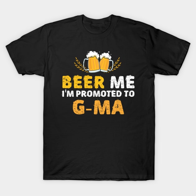 Mens Beer Me I'm Promoted To GrandpaNew Dad Est  Tee_G MA T-Shirt by AxelRoldns